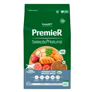 Ração Premier Seleção Natural Cães Filhotes Frango com Batata Doce