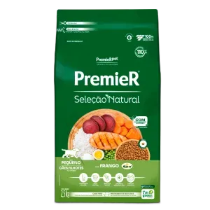 Ração Premier Seleção Natural Cães Filhotes Raças Pequenas Frango
