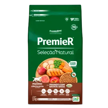 Racao-Premier-Selecao-Natural-Caes-Filhotes-Racas-Pequenas-Frango-com-Batata-Doce-1kg-frente