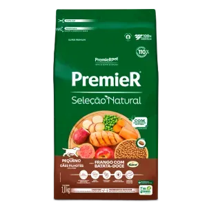 Ração Premier Seleção Natural Cães Filhotes Raças Pequenas Frango com Batata Doce