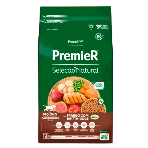 Ração Premier Seleção Natural Cães Filhotes Raças Pequenas Frango com Batata Doce