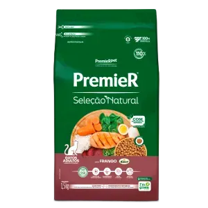 Ração Premier Seleção Natural Gatos Adultos Frango - 1,5 kg