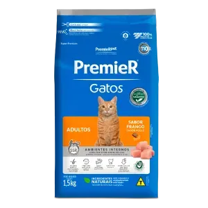 Ração Premier Ambientes Internos Gatos Adultos Frango