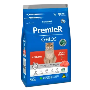 Racao-Premier-Ambientes-Internos-Gatos-Adultos-Salmao-0.5kg-lateral