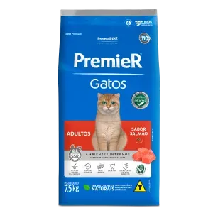 Ração Premier Ambientes Internos Gatos Adultos Salmão