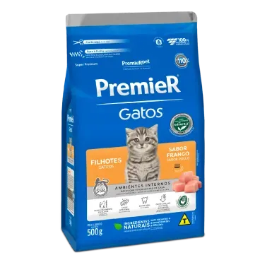 Racao-Premier-Ambientes-Internos-Gatos-Filhotes-Frango-0.5kg-lateral