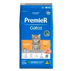 Ração Premier Ambientes Internos Gatos Filhotes Frango