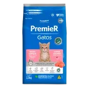 Ração Premier Ambientes Internos Gatos Filhotes Pelos Longos Salmão