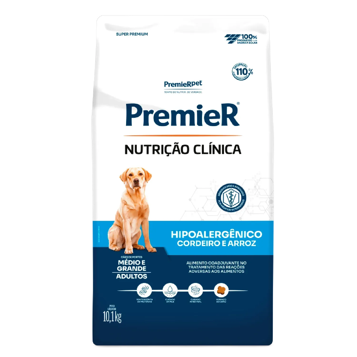 Ração Premier Nutrição Clínica Hipoalergênico Cães Médio e Grande Porte Cordeiro e Arroz