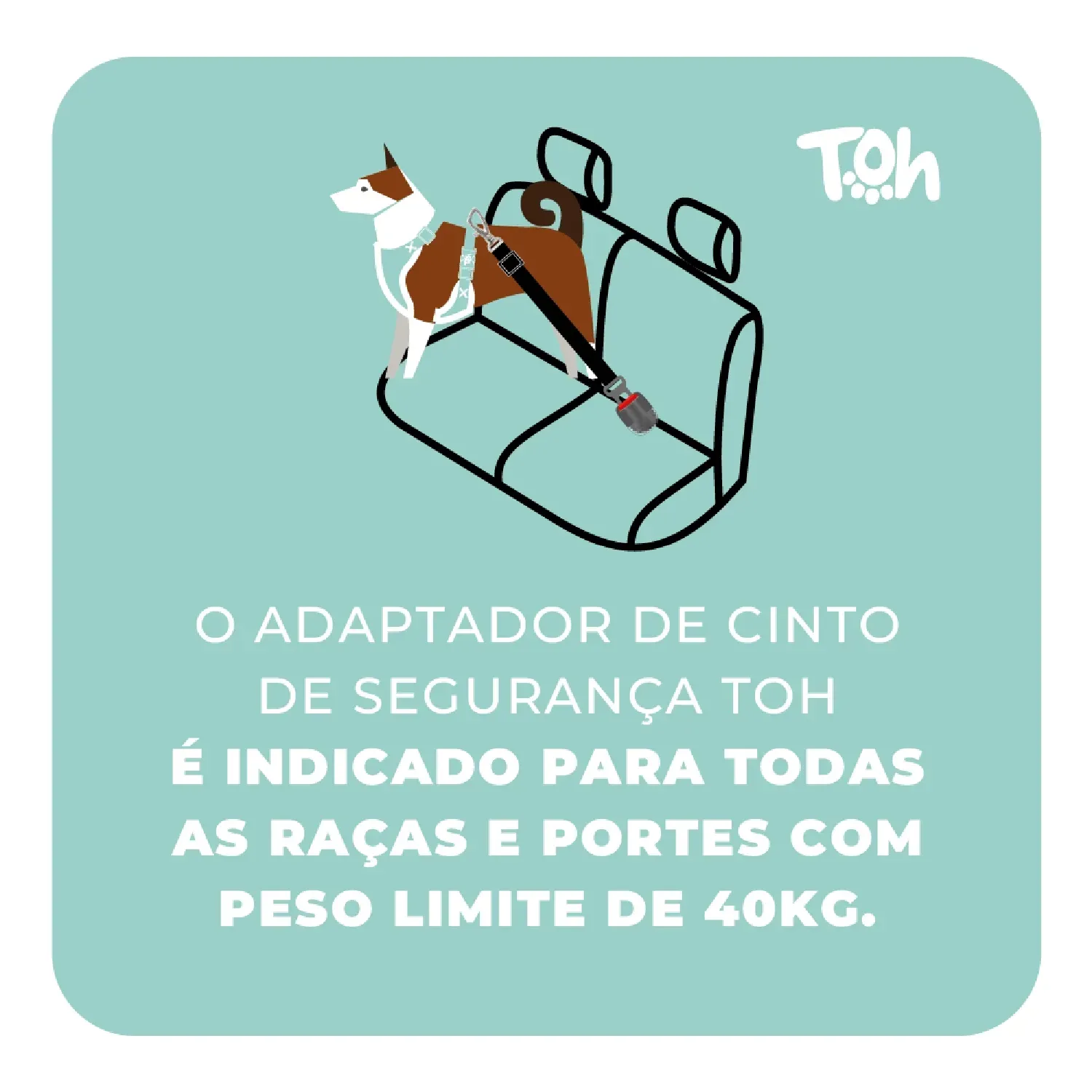 Adaptador para Cinto de Segurança Toh Preto