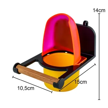 Comedouro-com-Poleiro-para-Passaros-Food-Clean-Animalissimo-Rosa-Medidas