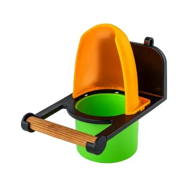 Comedouro-com-Poleiro-para-Passaros-Food-Clean-Animalissimo-Laranja