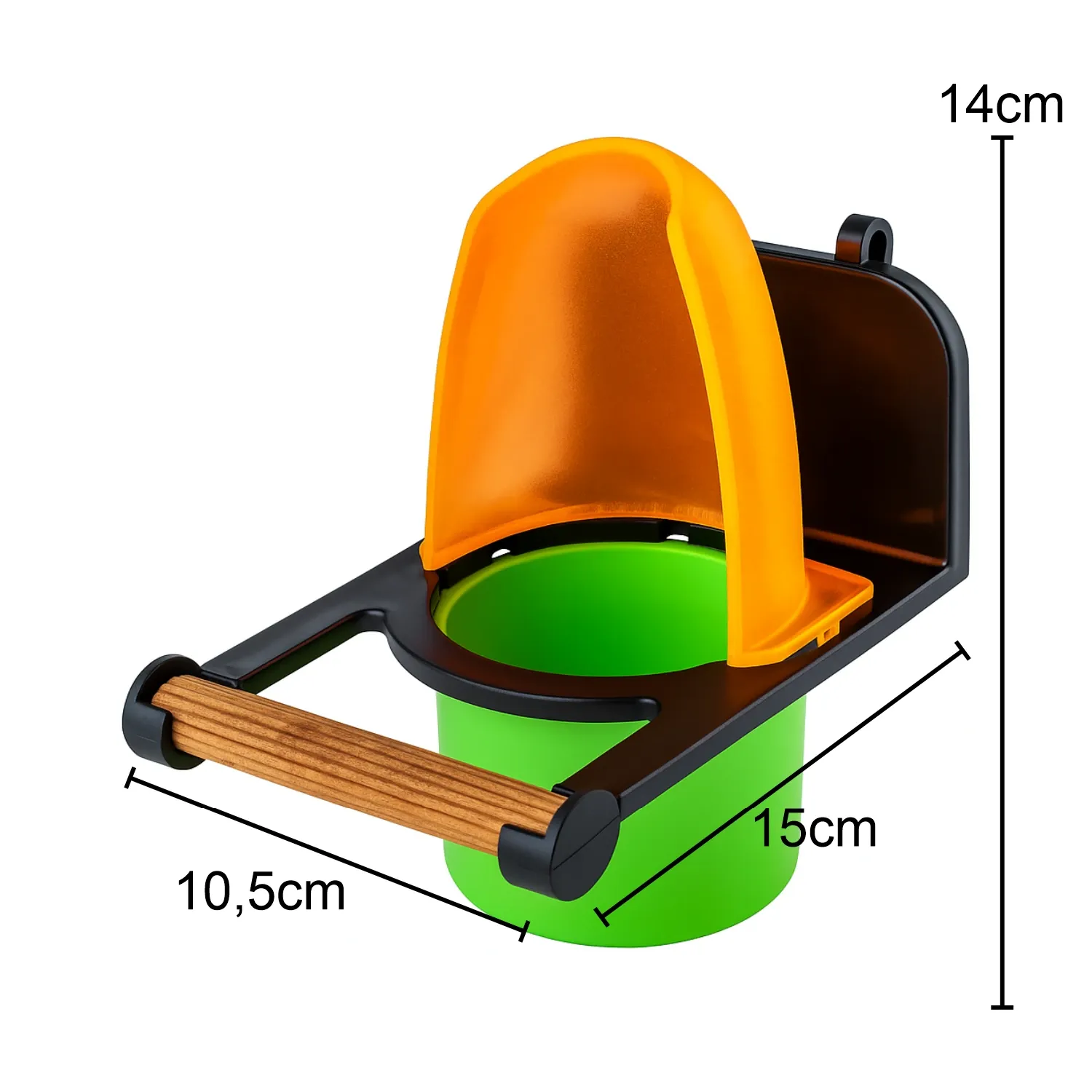 Comedouro com Poleiro para Pássaros Food Clean Animalíssimo Amarelo
