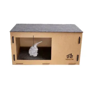 Arranhador Cat Box Fábrica Pet Cinza - Único