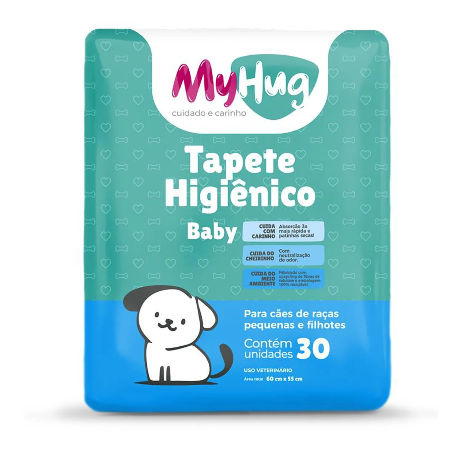 Tapete Higiênico MyHug Baby 60x55cm para Cães Filhotes