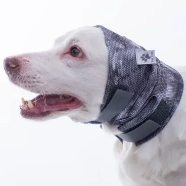 Protetor-para-Ouvidos-Oto-Calm-Protector-para-Caes-Pet-Med-Cinza