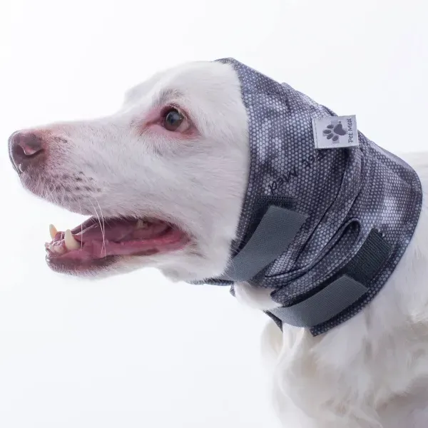 Protetor para Ouvidos Oto Calm Protector para Cães Pet Med Cinza N° 5