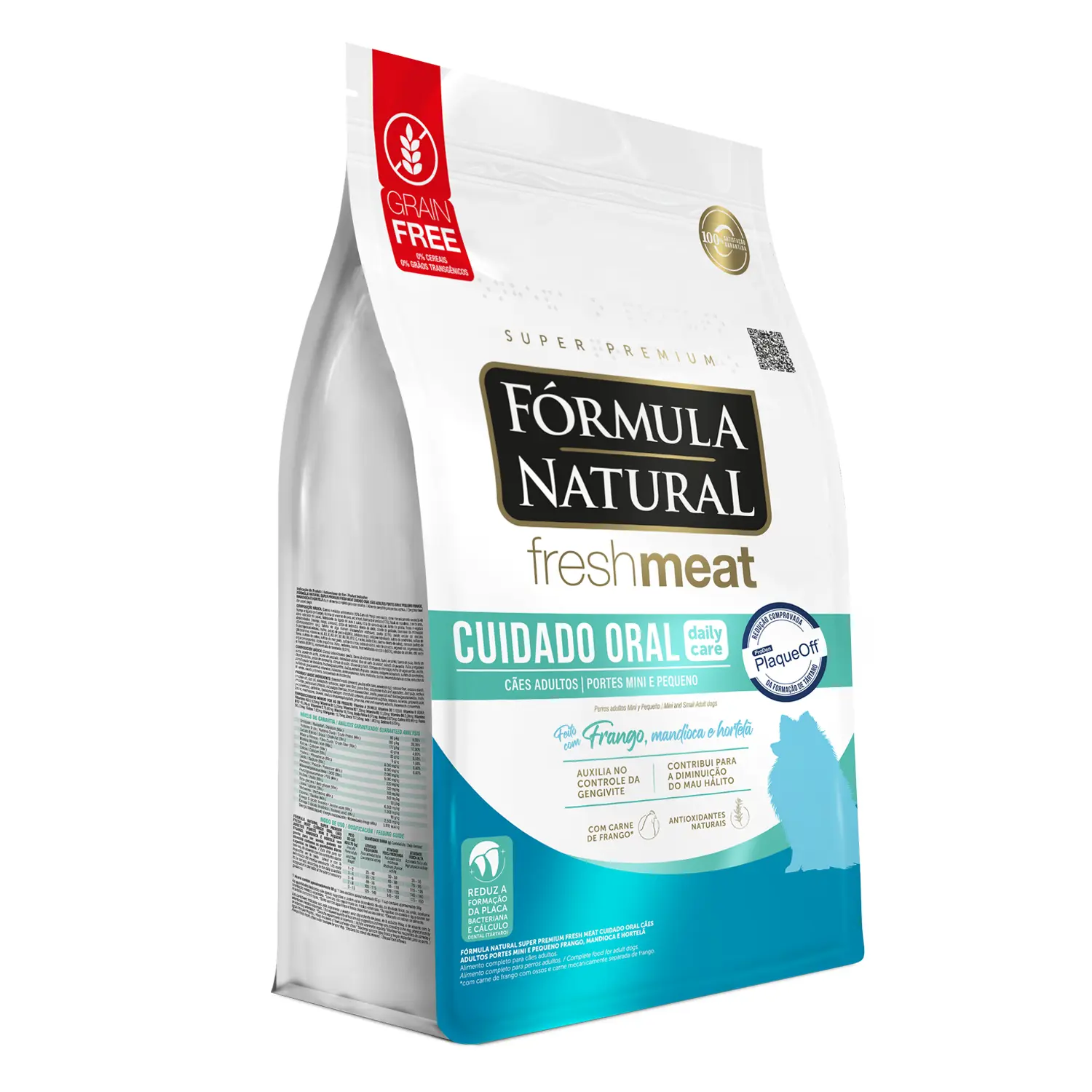 Racao-Formula-Natural-Fresh-Meat-Cuidado-Oral-Caes-Adultos-Portes-Mini-e-Pequeno-Frango-1kg