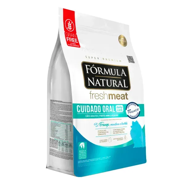 Ração Fórmula Natural Fresh Meat Cuidado Oral Cães Adultos Portes Mini e Pequeno Frango 1 kg