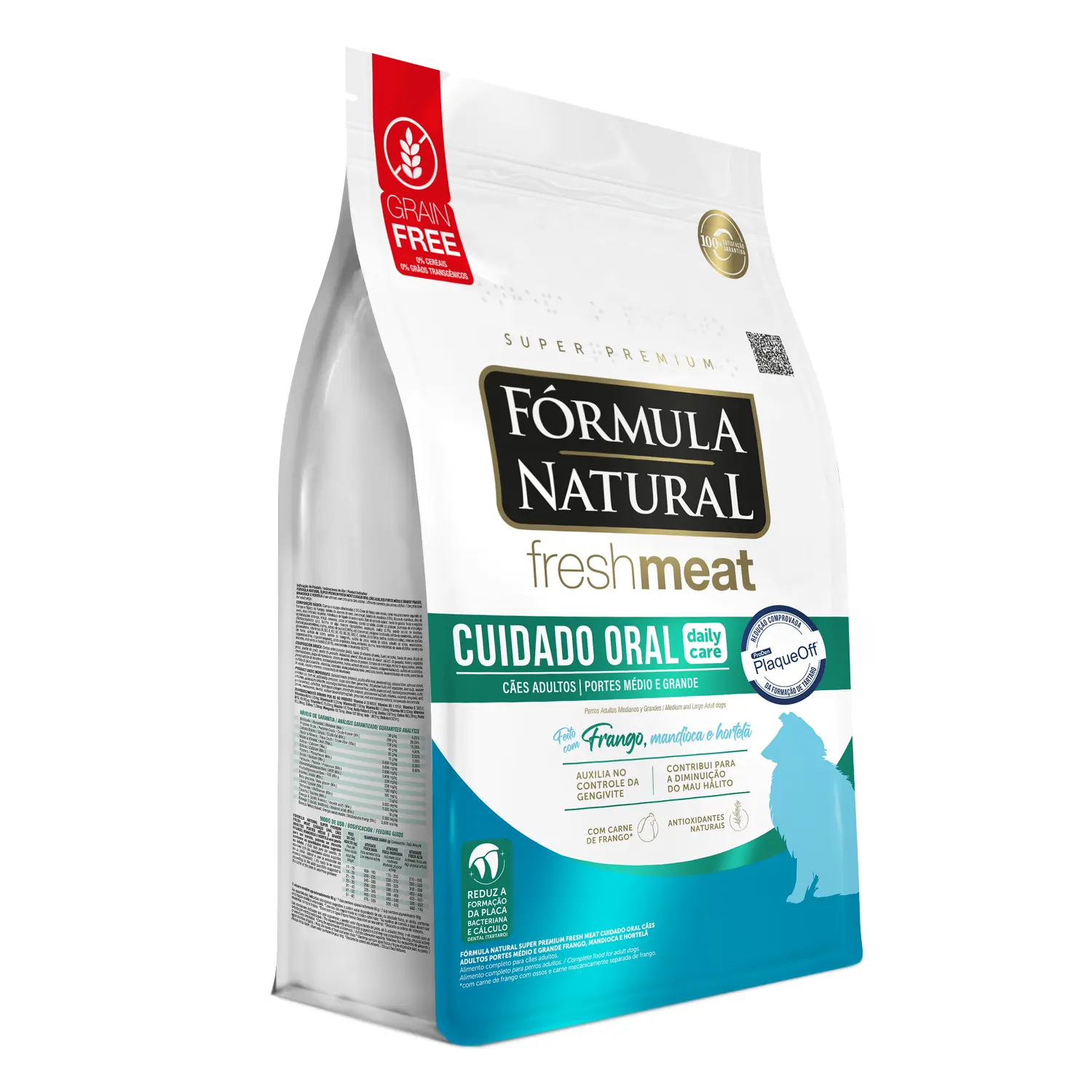Racao-Formula-Natural-Fresh-Meat-Cuidado-Oral-Caes-Adultos-Porte-Medio-Frango-12kg