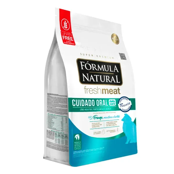 Ração Fórmula Natural Fresh Meat Cuidado Oral Cães Adultos Porte Médio Frango 12 kg