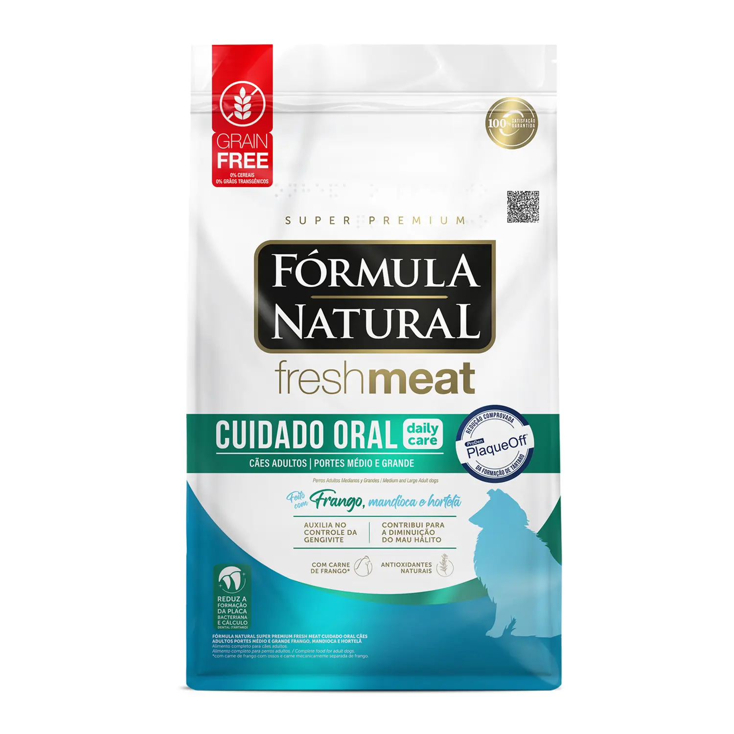 Ração Fórmula Natural Fresh Meat Cuidado Oral Cães Adultos Porte Médio Frango