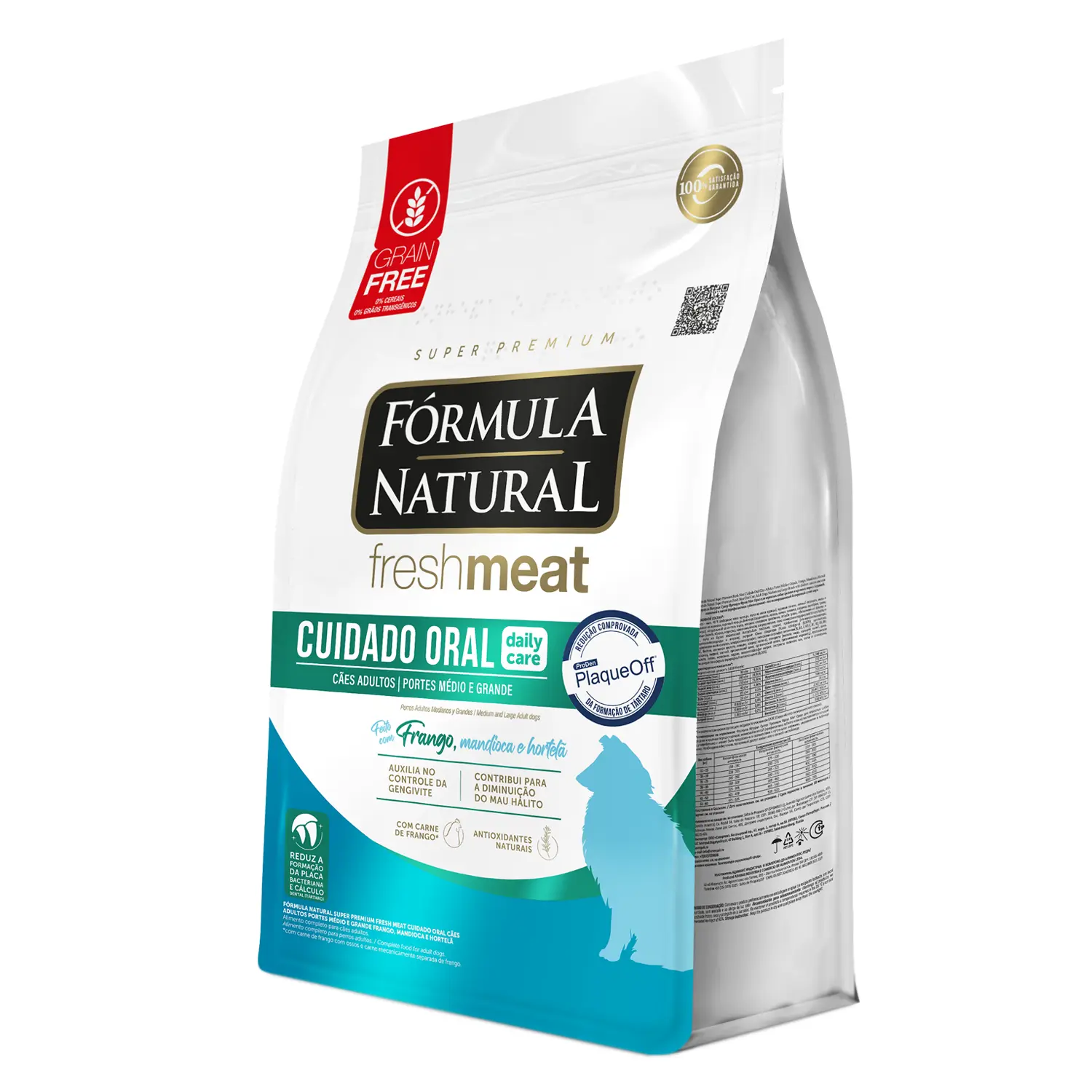 Ração Fórmula Natural Fresh Meat Cuidado Oral Cães Adultos Porte Médio Frango
