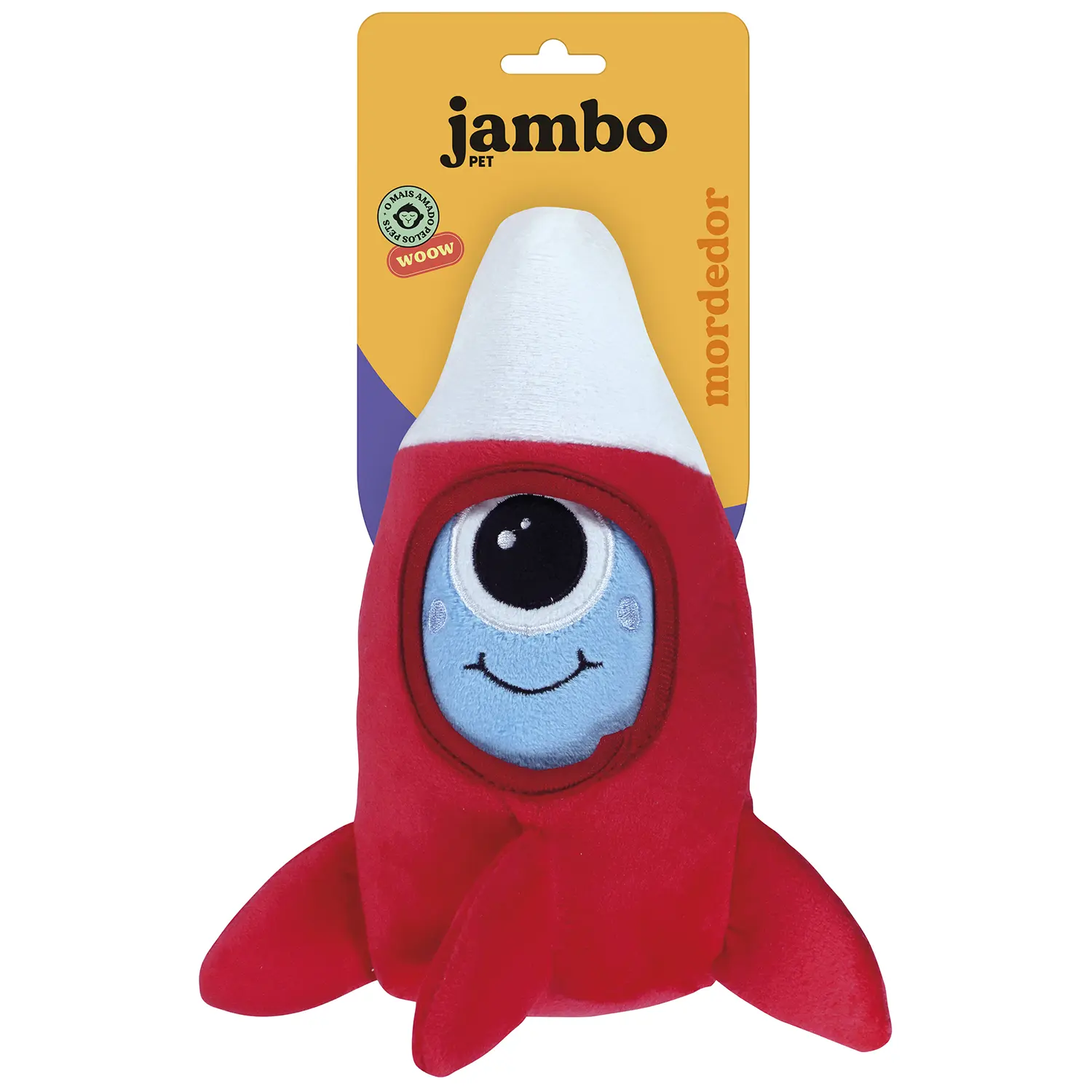 Mordedor Pelúcia Galaxia Foguete Jambo Vermelho
