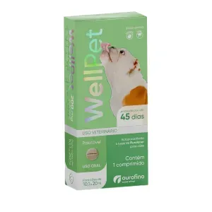 Antipulgas e Carrapatos Wellpet 200 mg para Cães 10,1 a 20 kg - 1 comprimido