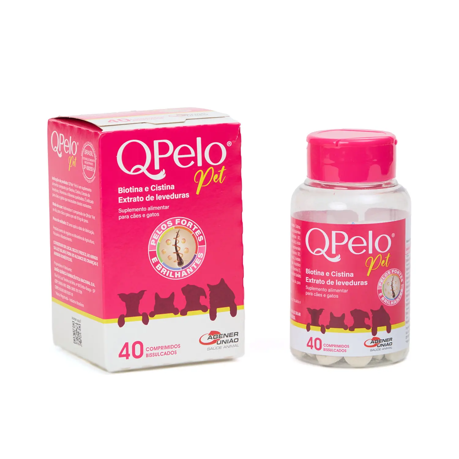 7-QPelo Pet Suplemento Alimentar para Caes e Gatos 40 comp