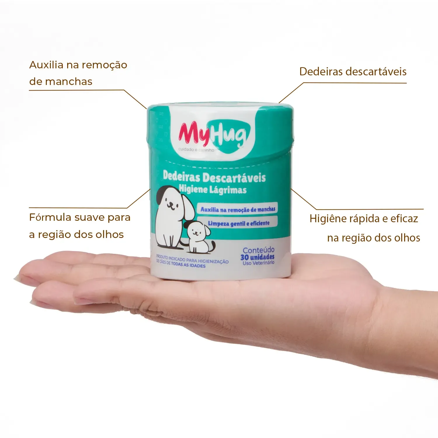 Dedal Care Lágrimas MyHug para Cães e Gatos Dedal Care Lágrimas MyHug para Cães e Gatos