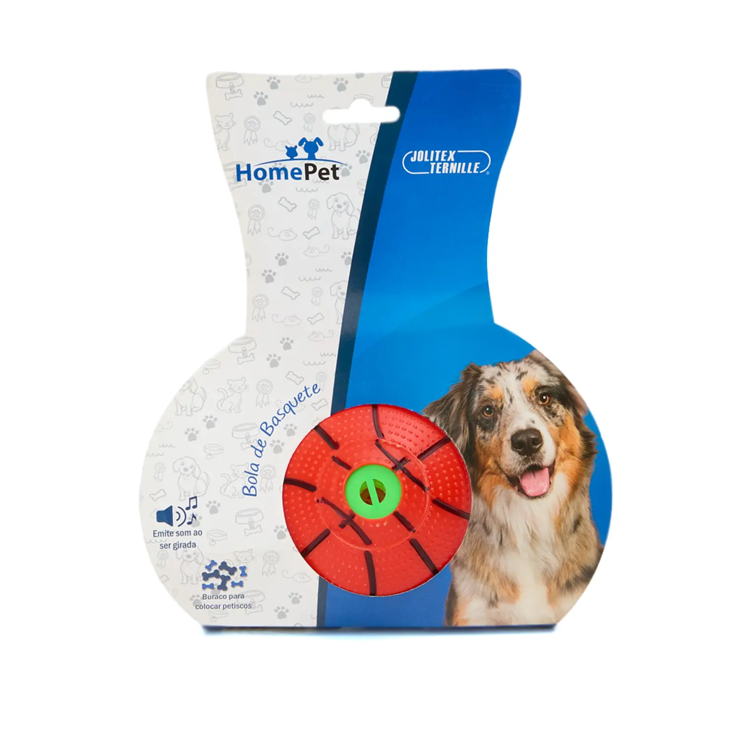 Bola Basquete com Som HomePet Laranja
