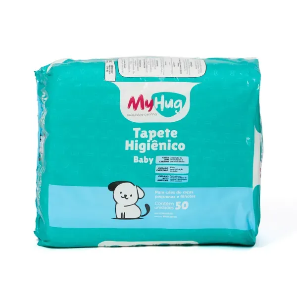 Tapete Higiênico MyHug Baby 60x55cm para Cães Filhotes 50 unidades