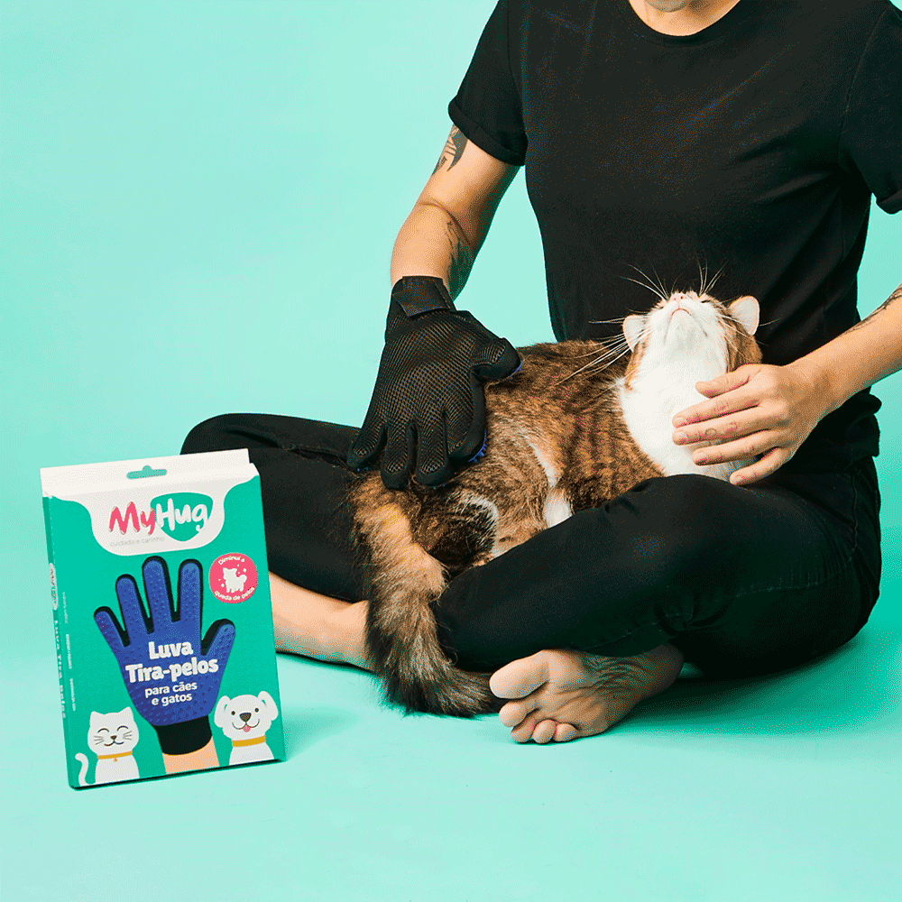 Luva Tira-Pelos para Cães e Gatos MyHug