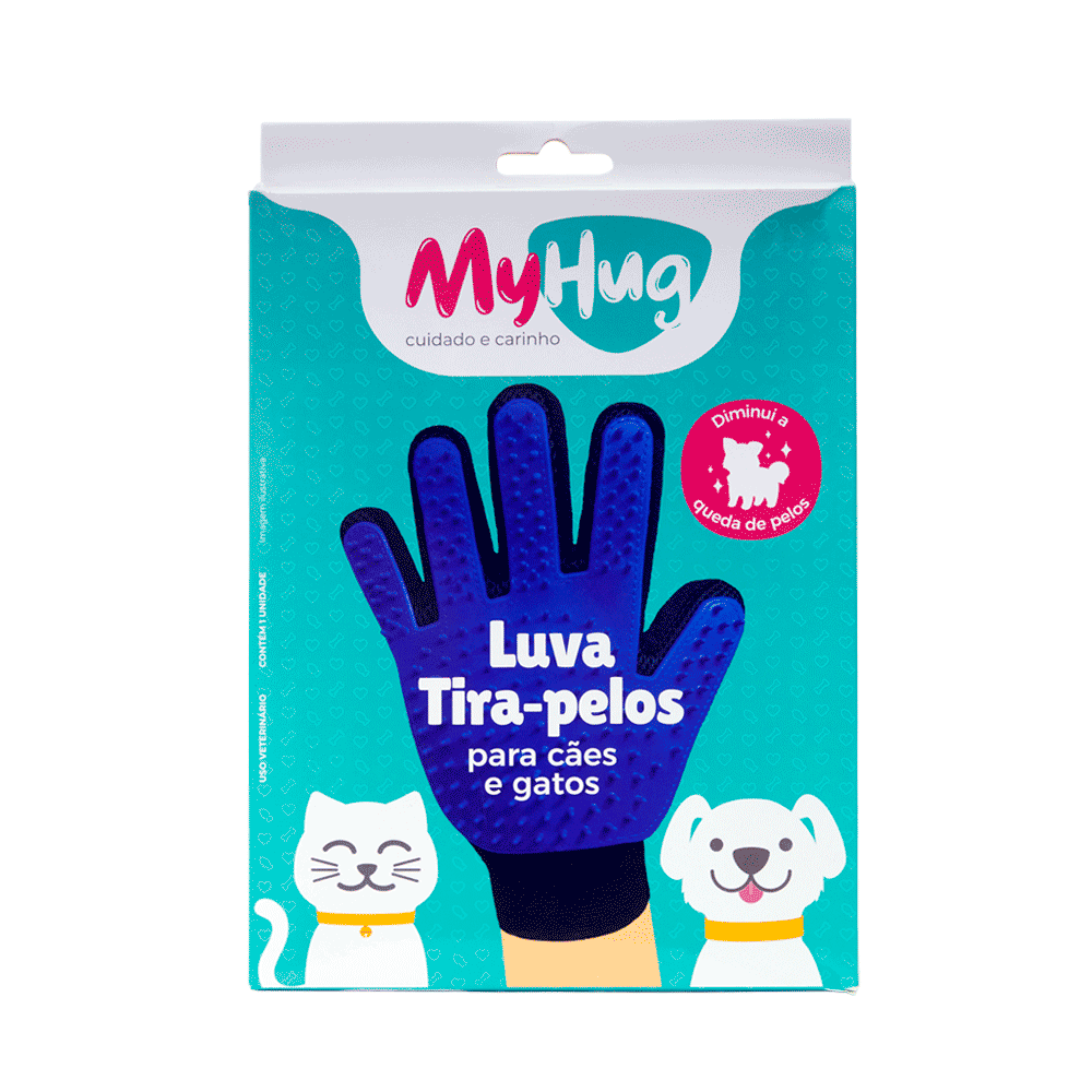 Luva Tira-Pelos para Cães e Gatos MyHug