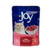 Racao-Umida-Joy-Gatos-Adultos-Carne-ao-Molho-85g-foto-principal-da-embalagem-inteira