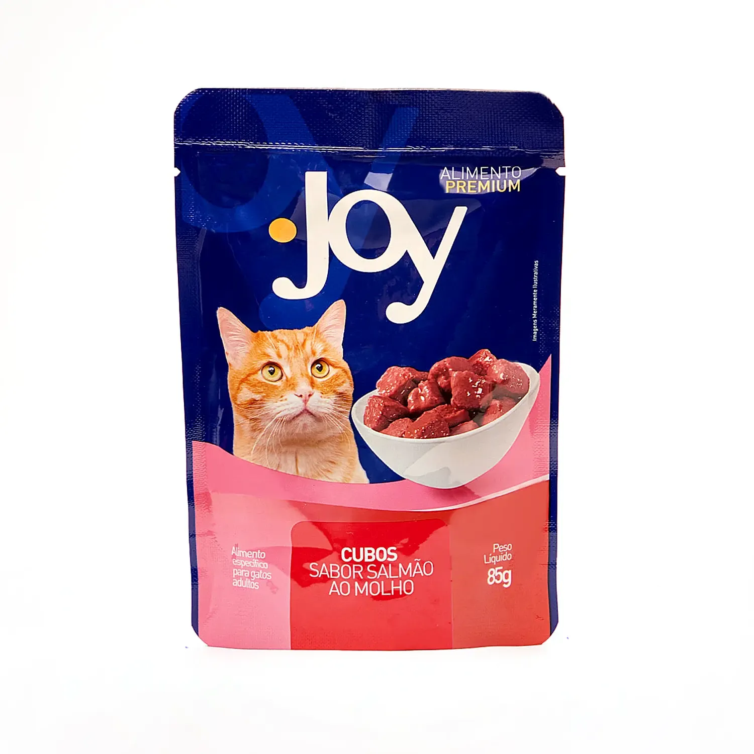 Ração Úmida Joy Gatos Adultos Salmão ao Molho