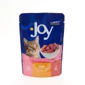 Racao-Umida-Joy-Gatos-Adultos-Frango-ao-Molho-85g-foto-principal-da-embalagem-inteira