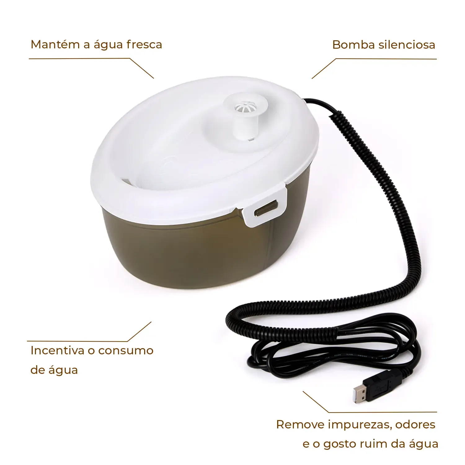 Bebedouro Fonte Basic Mini Bivolt Flicks Bebedouro Fonte Basic Mini Bivolt Flicks