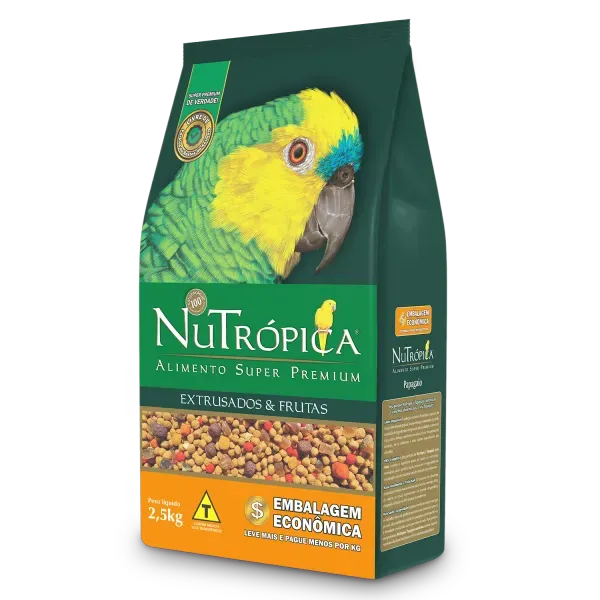 Ração Nutrópica para Papagaios com Frutas 2,5 kg