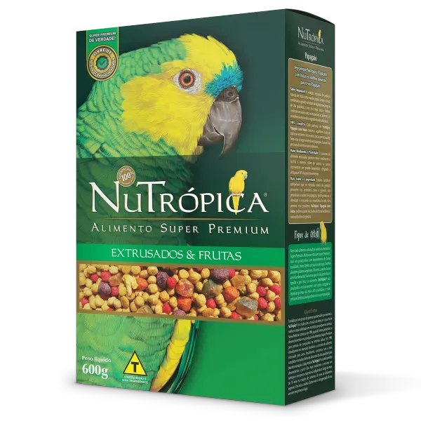 Ração Nutrópica para Papagaios com Frutas 600 g
