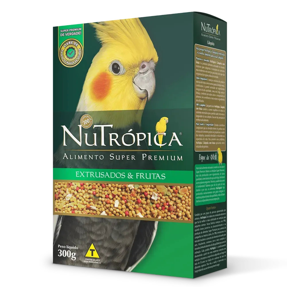 Ração Nutrópica para Calopsitas com Frutas