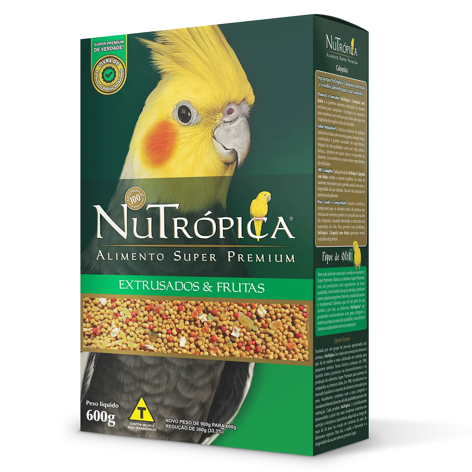 Ração Nutrópica para Calopsitas com Frutas
