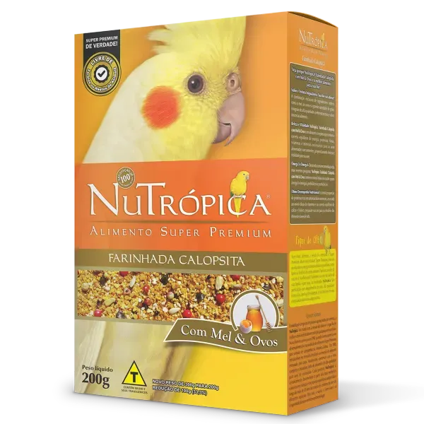 Farinhada Nutrópica para Calopsita à Base de Mel e Ovos 200g