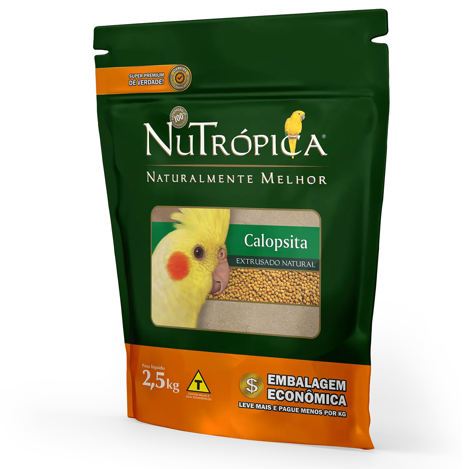 Ração Nutrópica Extrusado Natural para Calopsitas