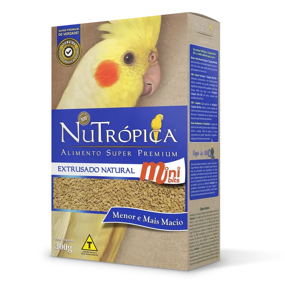 Ração Nutrópica para Calopsita Extrusado Natural Mini Bits