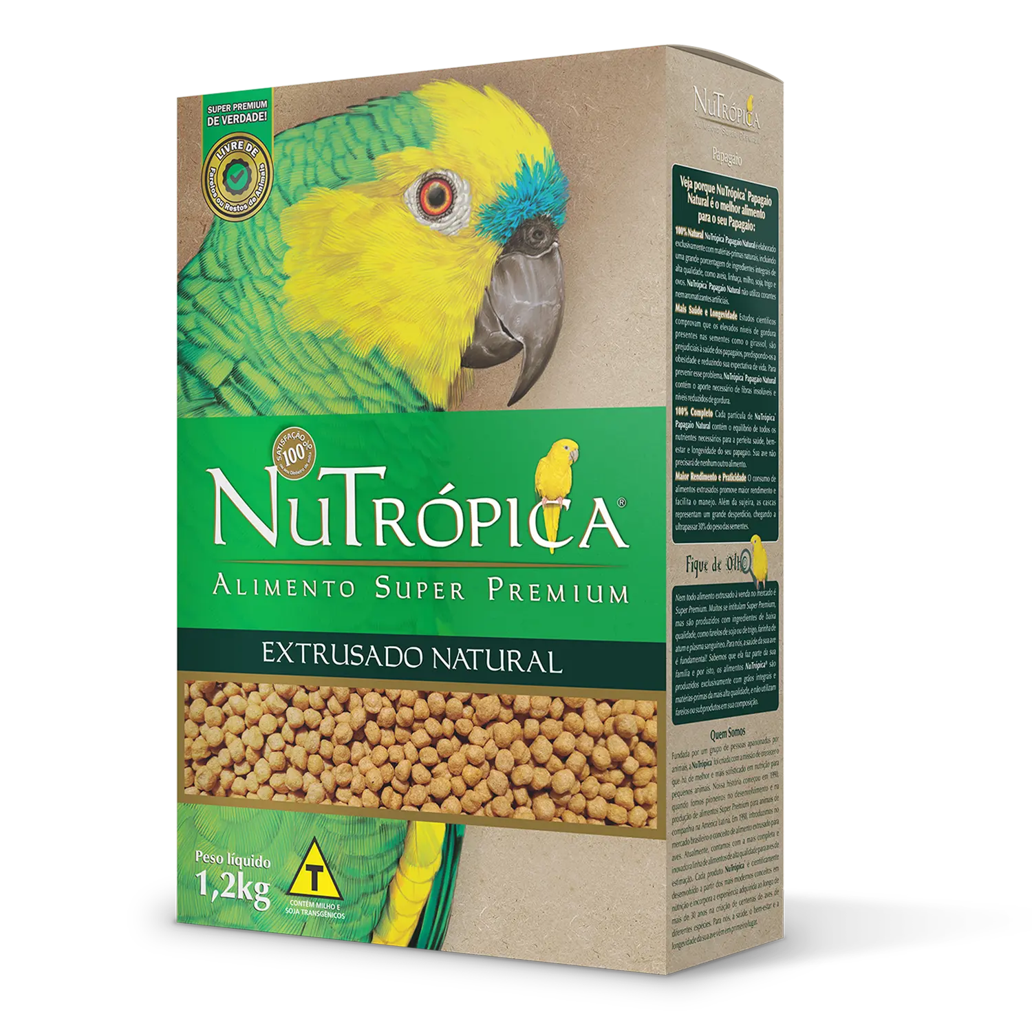 Ração Nutrópica Papagaios Extrusado Natural