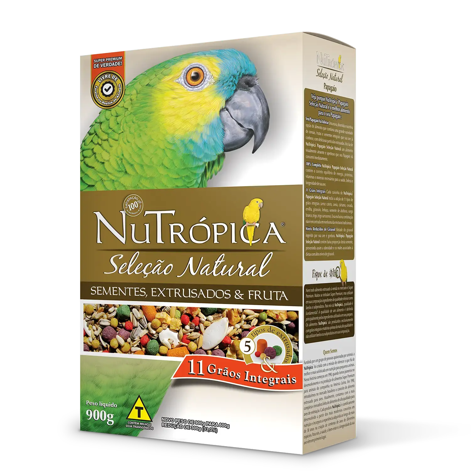Ração Nutrópica Papagaio Seleção Natural