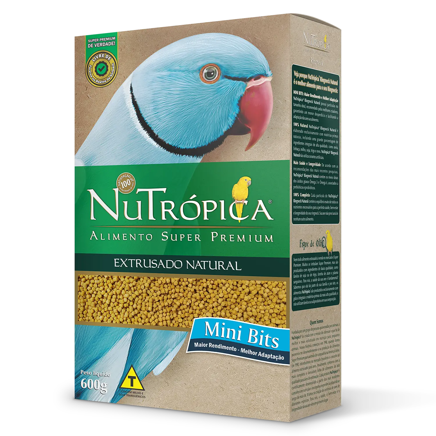 Racao-Nutropica-Extrusado-Natural-para-Ringneck-600G-foto-principal-