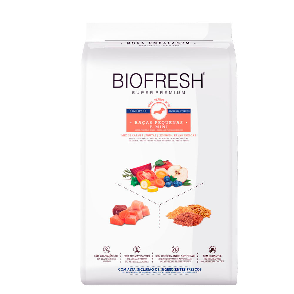 Ração Biofresh Cães Filhotes Raças Pequenas e Minis